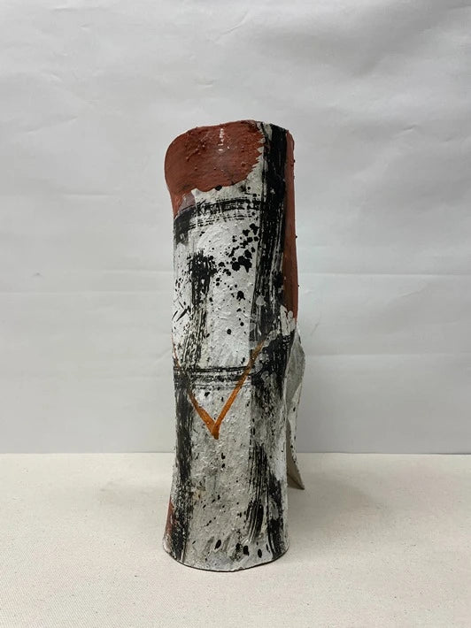 Abstract Brush Ceramic Vase