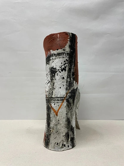 Abstract Brush Ceramic Vase