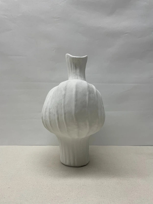 White Stripe Ceramic Vase Set