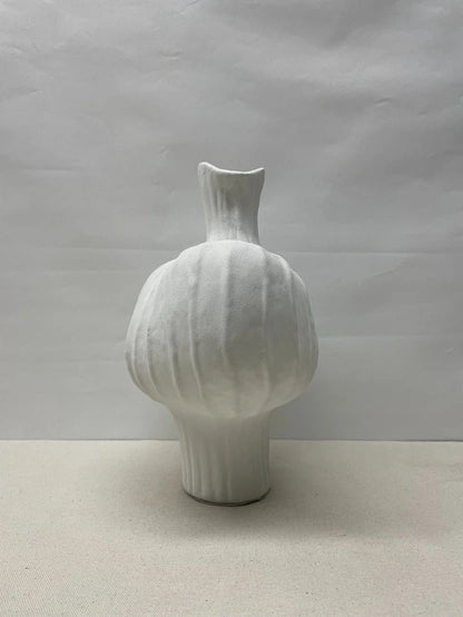 White Stripe Ceramic Vase Set