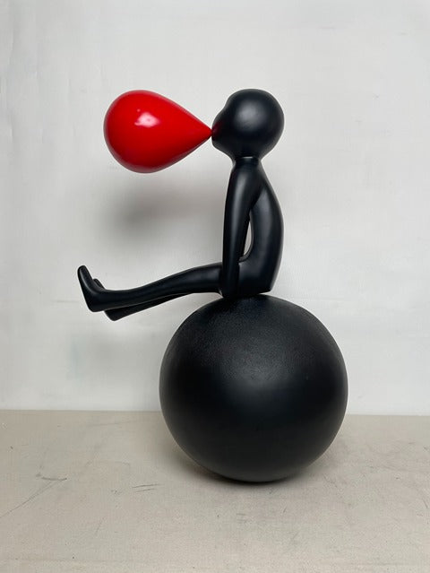 Red Ball Figure Resin Sculpture artistic sculpture by Artsmiley