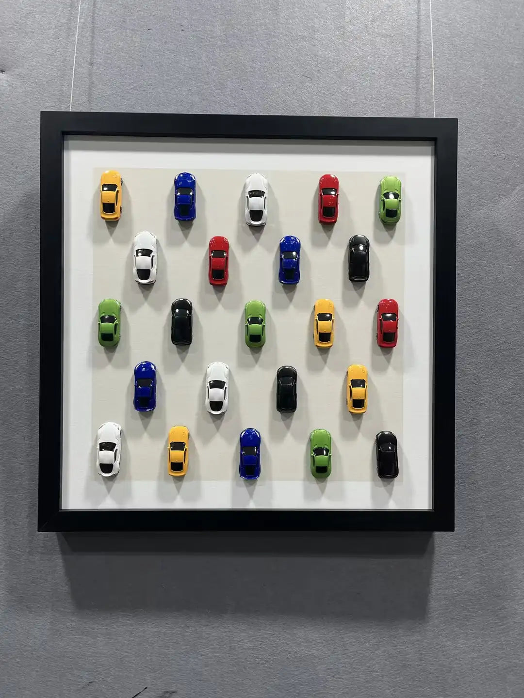 Toy Car Shadow Box Wall Decor Square Design | Art Smiley Decor UAE