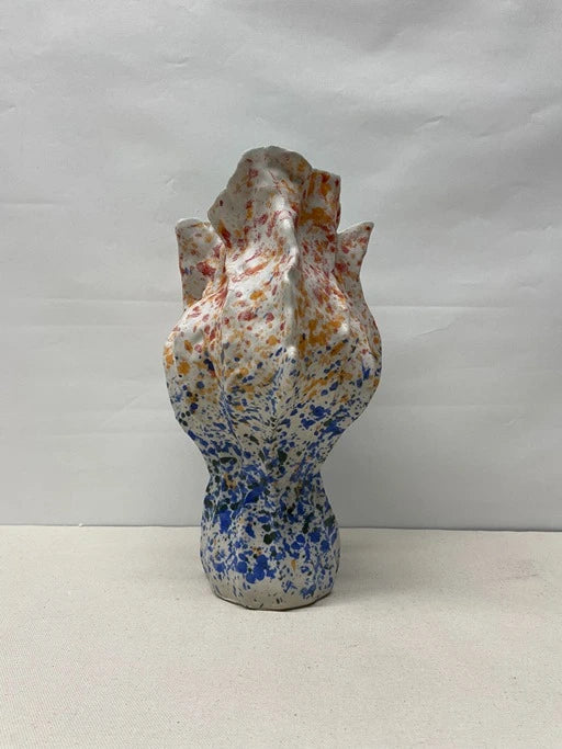 Floral Ruffle Ceramic Vase