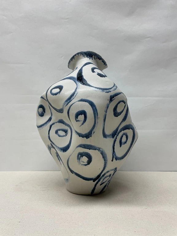 Spiral Pattern Ceramic Vase