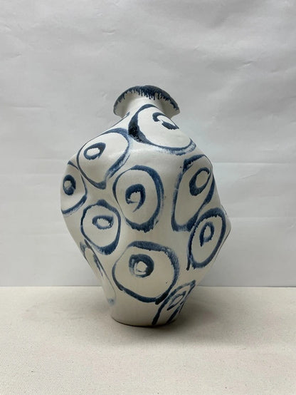 Spiral Pattern Ceramic Vase