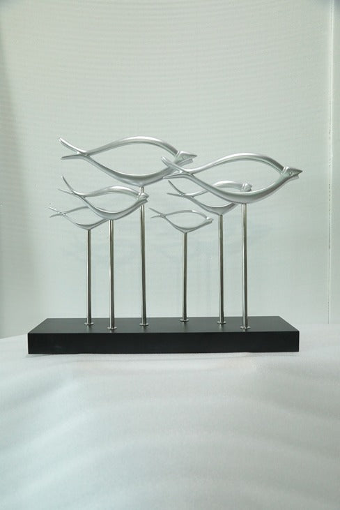 Floating Discs Resin Sculpture artistic sculpture by Artsmiley