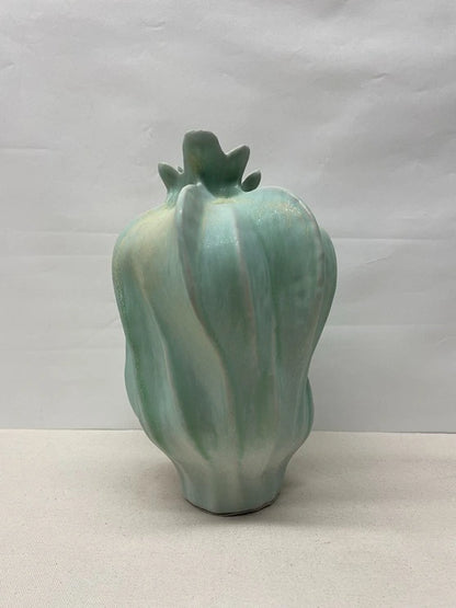 Green Gourd Ceramic Vase
