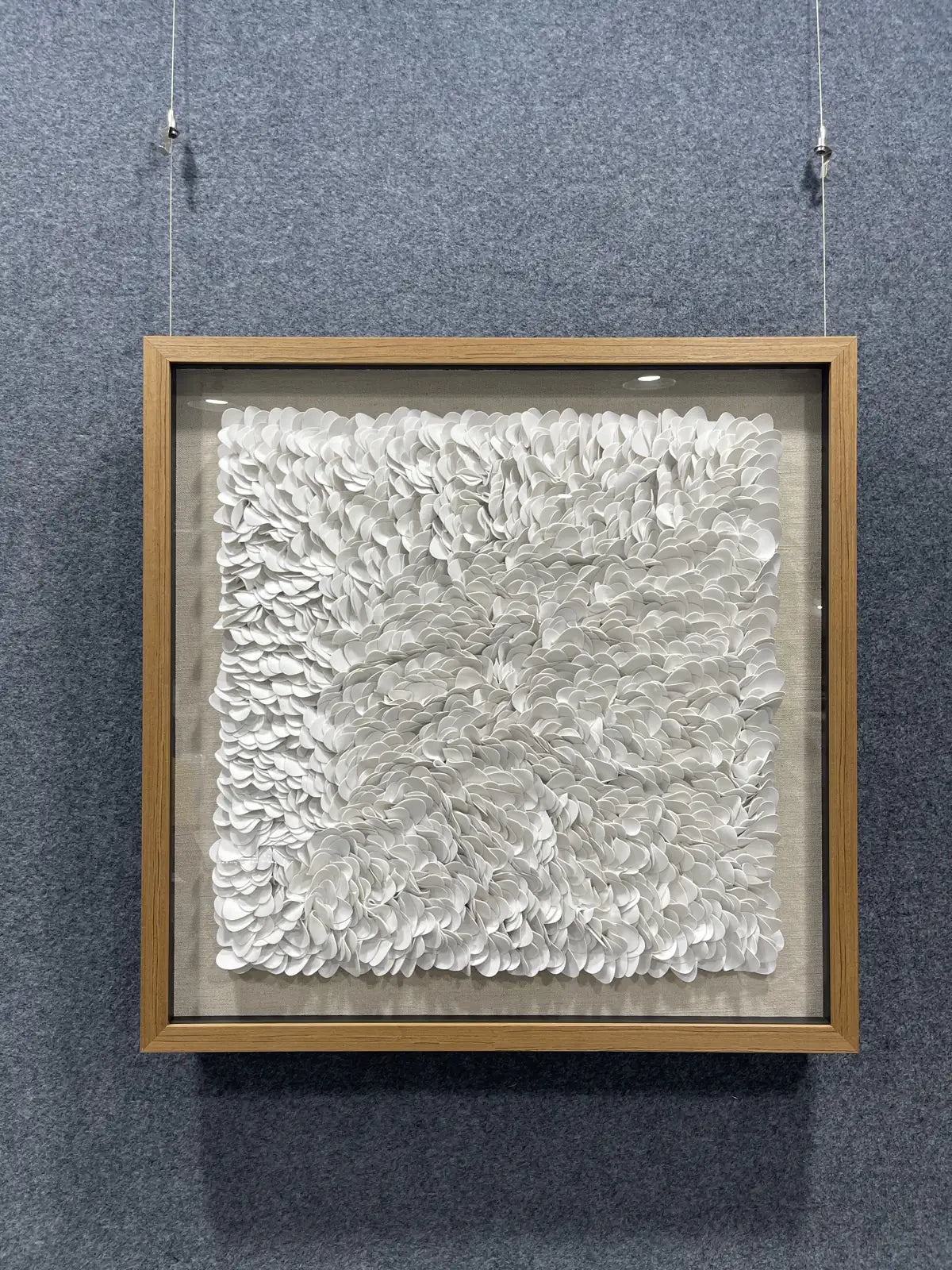 Sculpted Leather Texture Abstract Wall Decor Square Design | Art Smiley Decor UAE