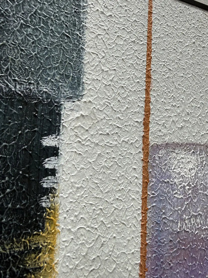 Layered Hand Painted Abstract Wall Art Square Design | Art Smiley Decor UAE
