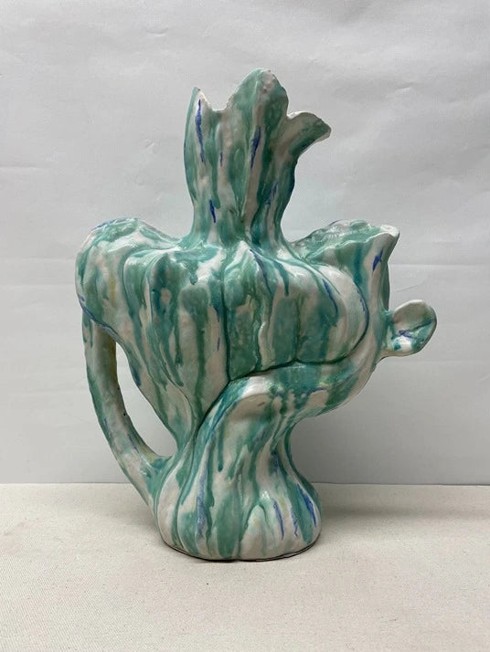Ribbon Tall Ceramic Vase