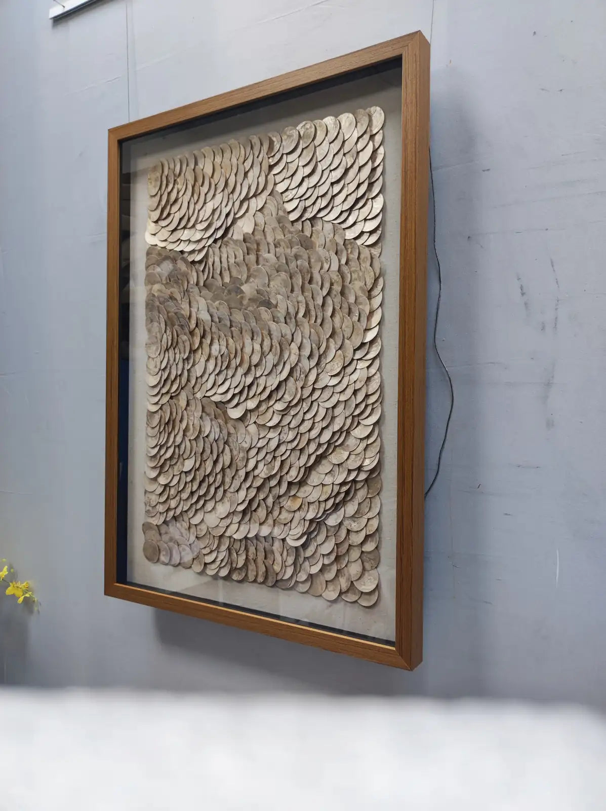 Copper Acrylic Abstract Wall Art Vertical Design | Art Smiley Decor UAE