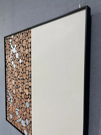 Raw Natural Wood Slice Wall Art Vertical Design | Art Smiley Decor UAE