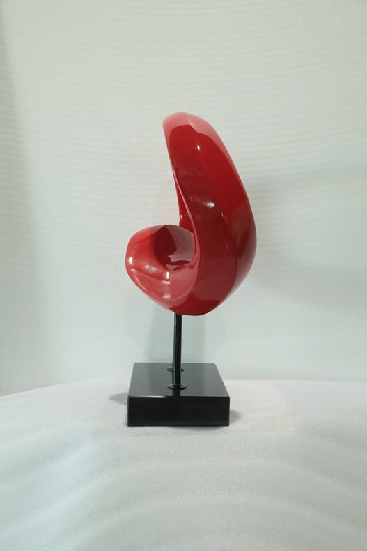 Red Loop Resin Sculpture artistic sculpture by Artsmiley