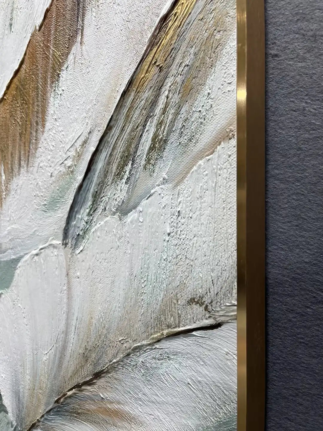 Tonal Hand Painted Abstract Wall Art Vertical Design | Art Smiley Decor UAE