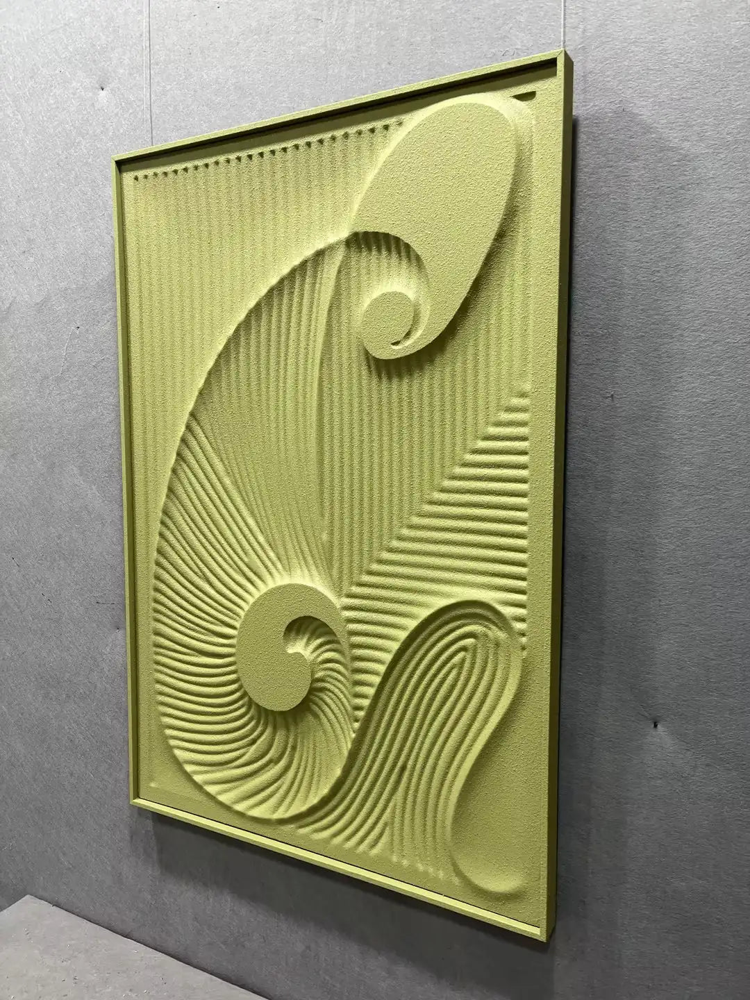 Dark Wood Carving Hand Painted Wall Art Vertical Design | Art Smiley Decor UAE
