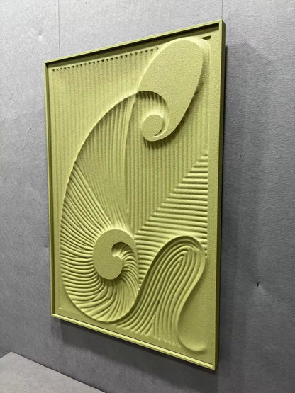 Dark Wood Carving Hand Painted Wall Art Vertical Design | Art Smiley Decor UAE