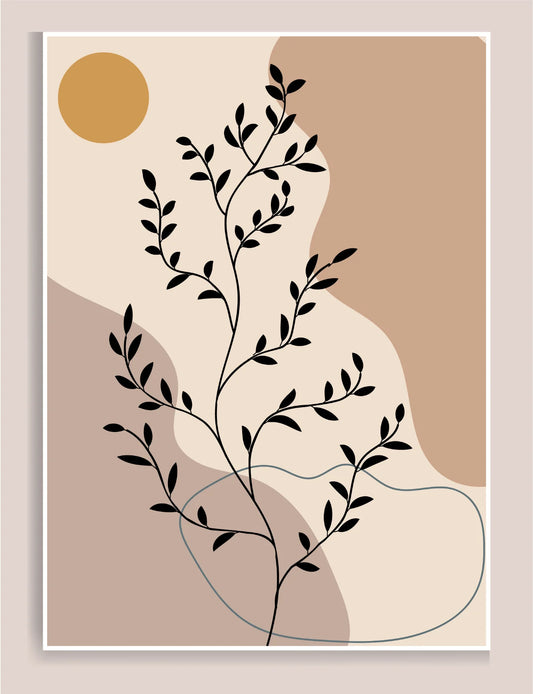 Organic Shapes Floral Abstract