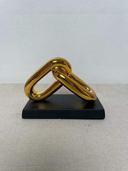 Golden Link Resin Sculpture artistic sculpture by Artsmiley
