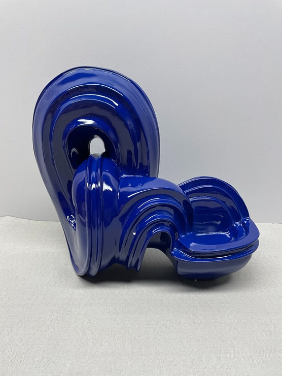 Blue Knot Resin Sculpture