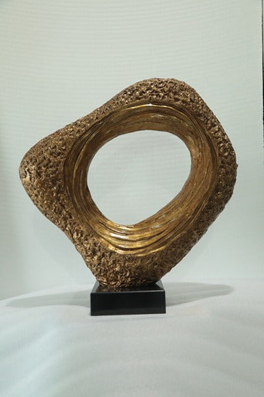 Textured Oval Resin Sculpture artistic sculpture by Artsmiley