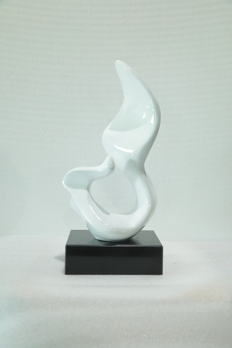 White Flow Resin Sculpture