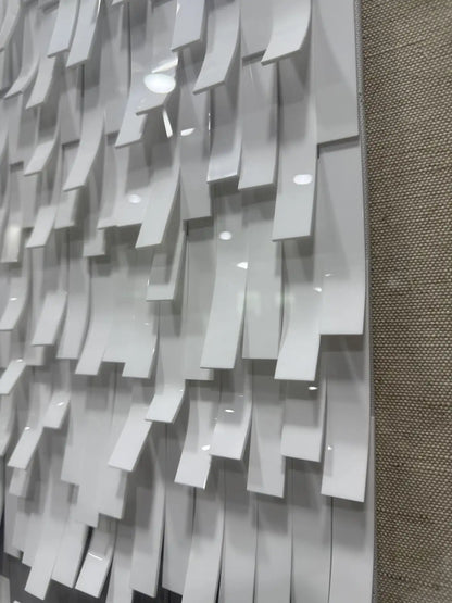Brushstroke Acrylic Abstract Wall Art Vertical Design | Art Smiley Decor UAE