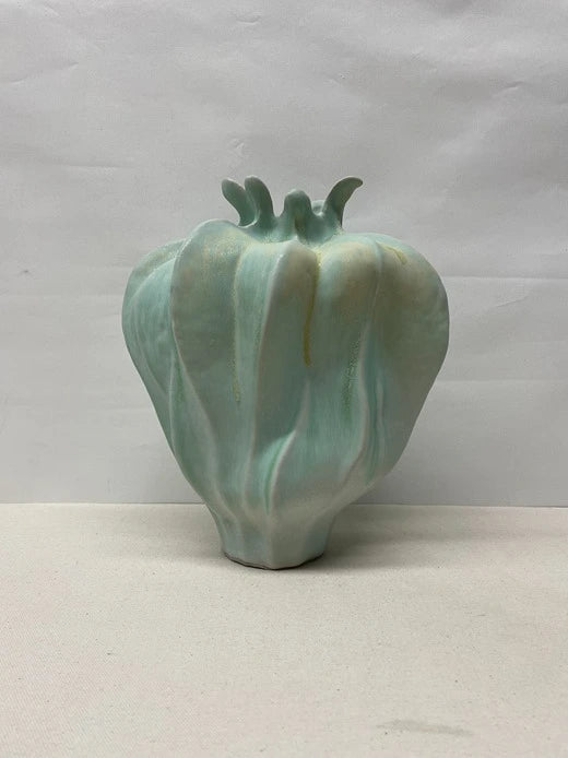 Green Gourd Ceramic Vase