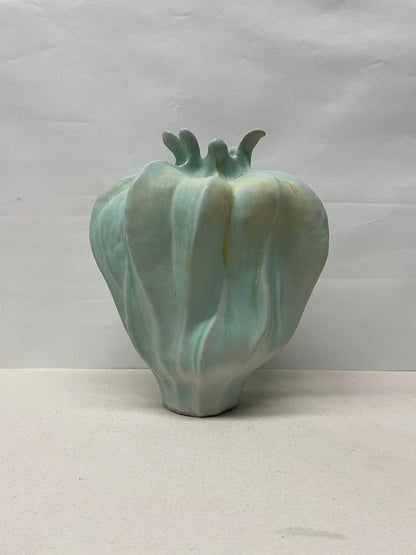 Green Gourd Ceramic Vase
