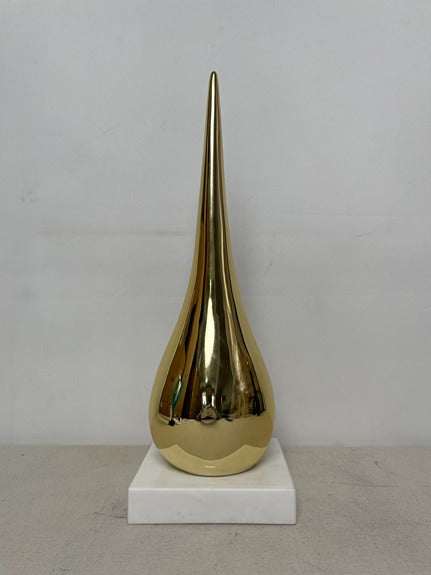 Golden Tall Spire Resin Sculpture N2 artistic sculpture by Artsmiley