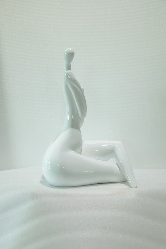 White Dancer Resin Sculpture artistic sculpture by Artsmiley