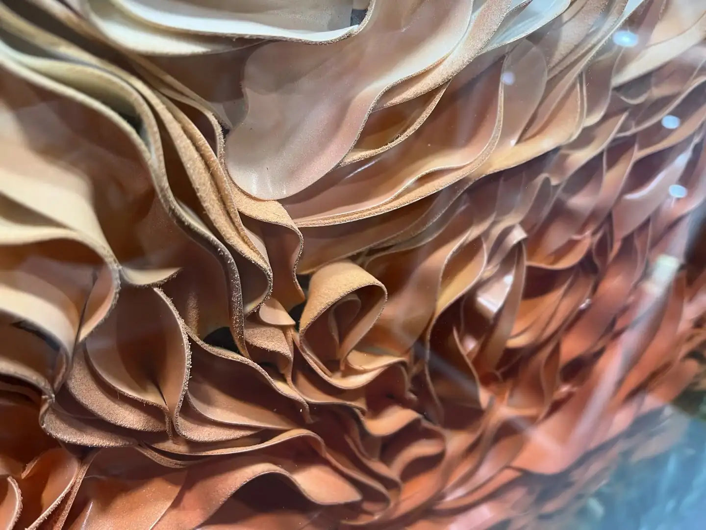 Dark Leather Texture Abstract Wall Decor Landscape Design | Art Smiley Decor UAE