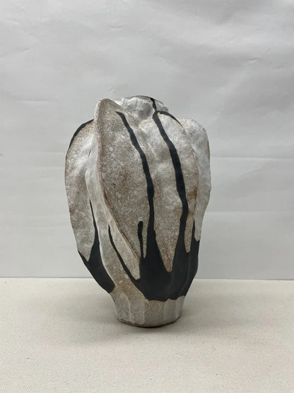 Striped Belly Ceramic Vase