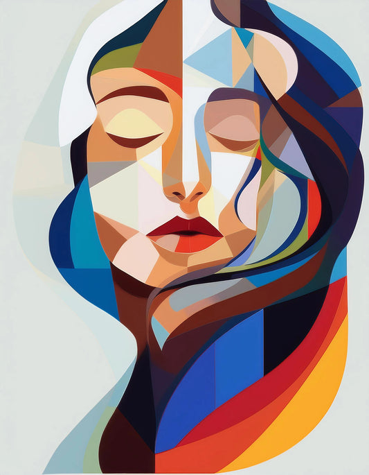 Woman With Long Hair In Greenish Light Wall Art