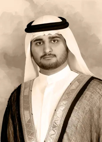 صورة الشيخ مكتوم بن محمد بن راشد آل مكتوم ذات الملمس البني