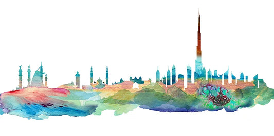 Dubai Skyline 01 Skyline wall art