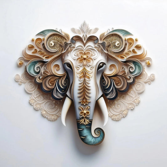 Elephant Regal Aura Wall Art
