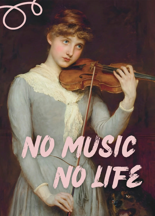 لا موسيقى لا حياة بيان الطباعة