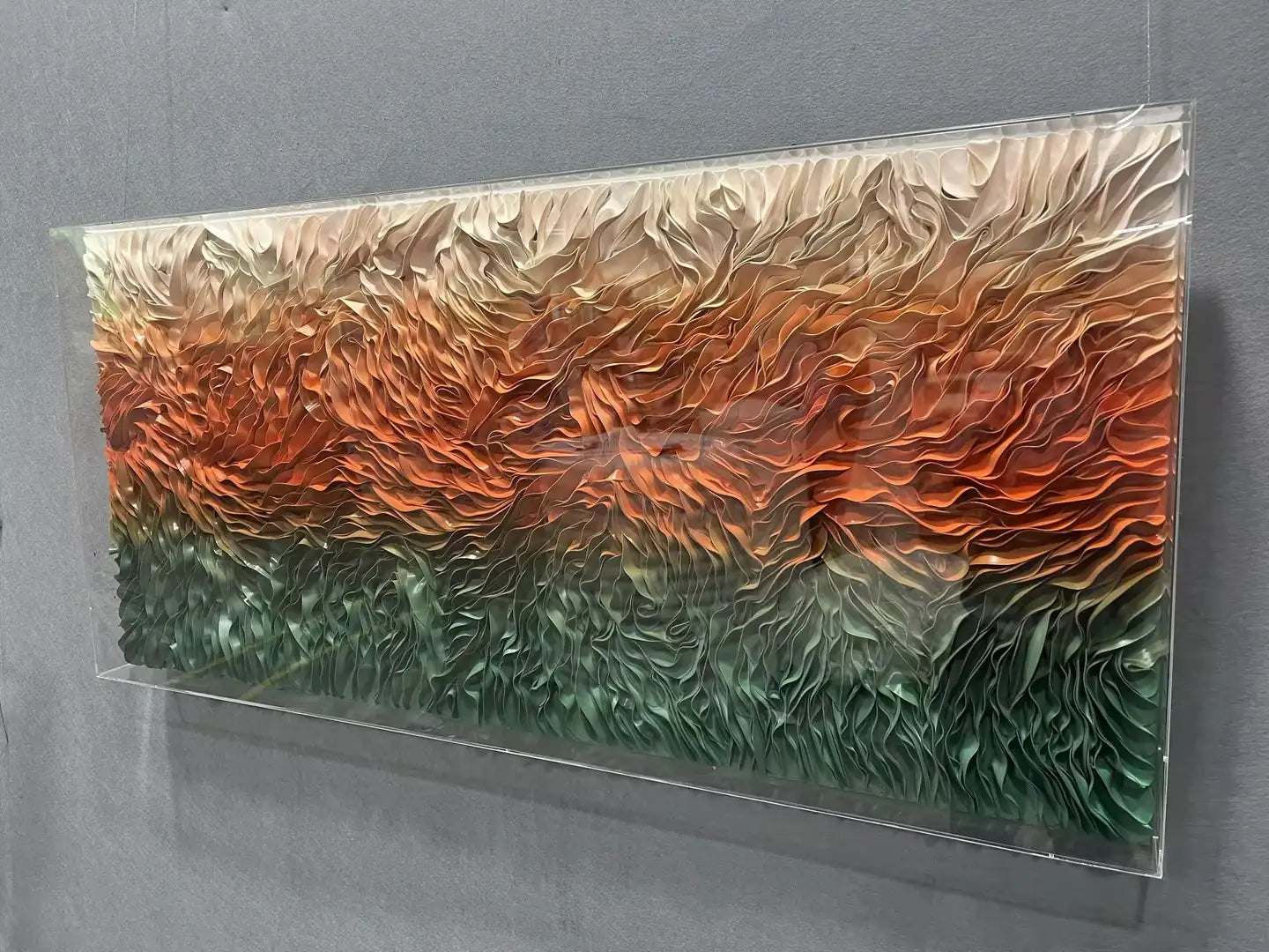 Dark Leather Texture Abstract Wall Decor Landscape Design | Art Smiley Decor UAE