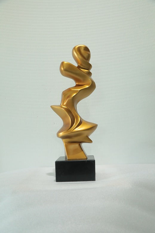 Golden Stack Resin Sculpture artistic sculpture by Artsmiley