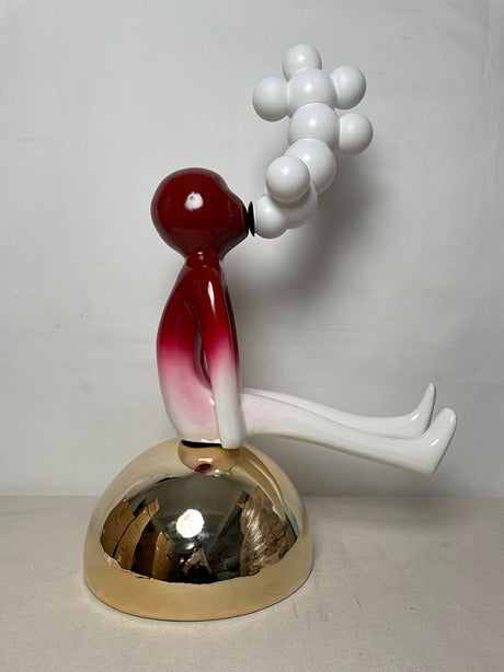 Balloon Figure Red Resin Sculpture artistic sculpture by Artsmiley