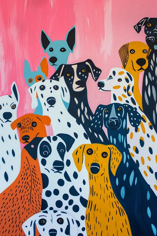 Joyful Gathering Of Colorful Dogs