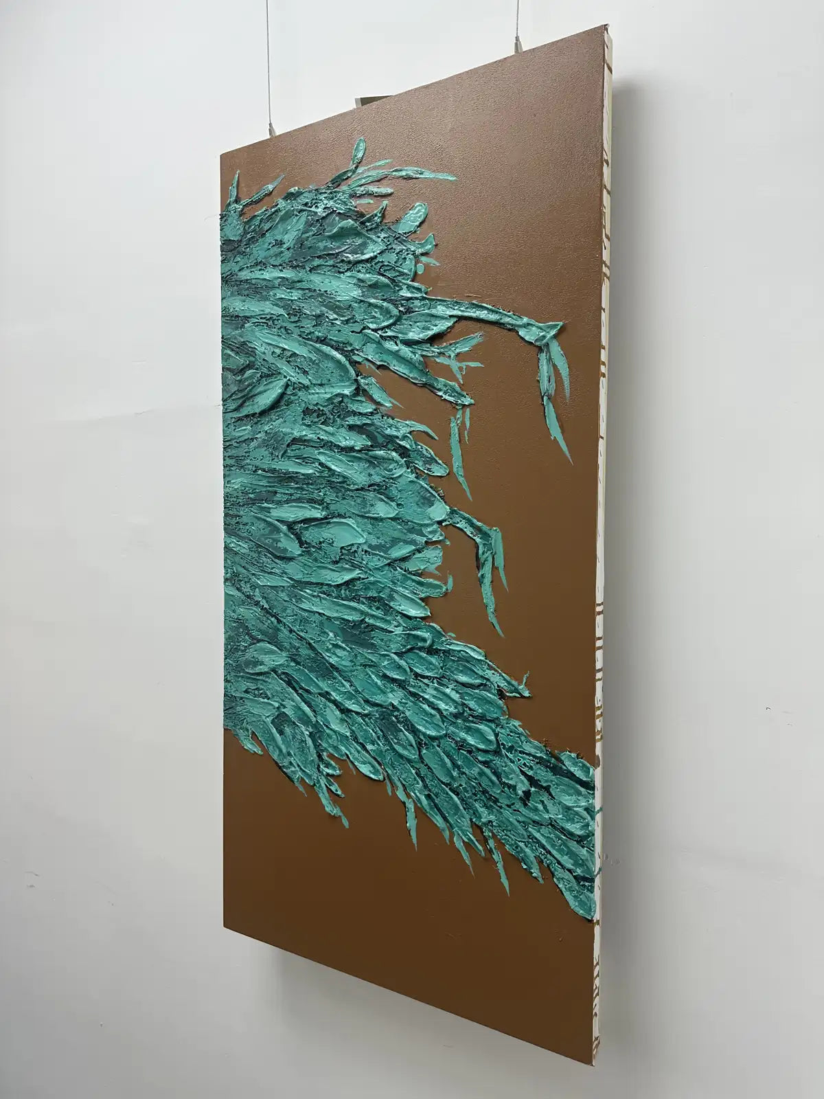 Minimal Hand Painted Abstract Wall Art Vertical Design | Art Smiley Decor UAE