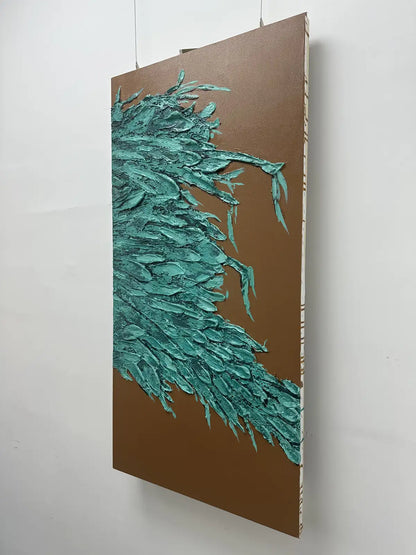 Minimal Hand Painted Abstract Wall Art Vertical Design | Art Smiley Decor UAE