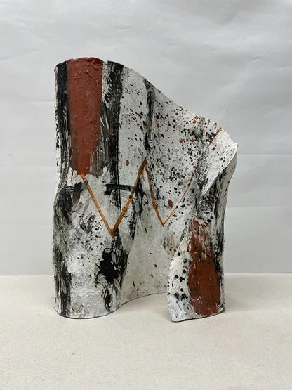 Abstract Brush Ceramic Vase