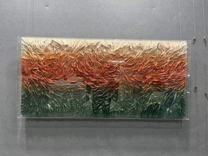Dark Leather Texture Abstract Wall Decor Landscape Design | Art Smiley Decor UAE
