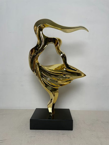 Swan Gold Resin Sculpture artistic sculpture by Artsmiley