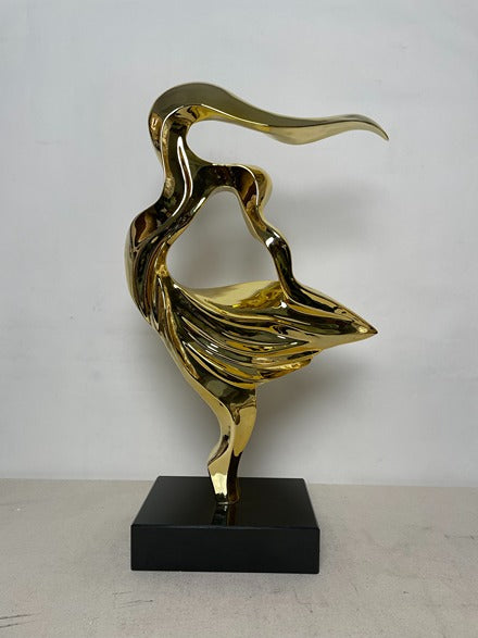 Swan Gold Resin Sculpture artistic sculpture by Artsmiley