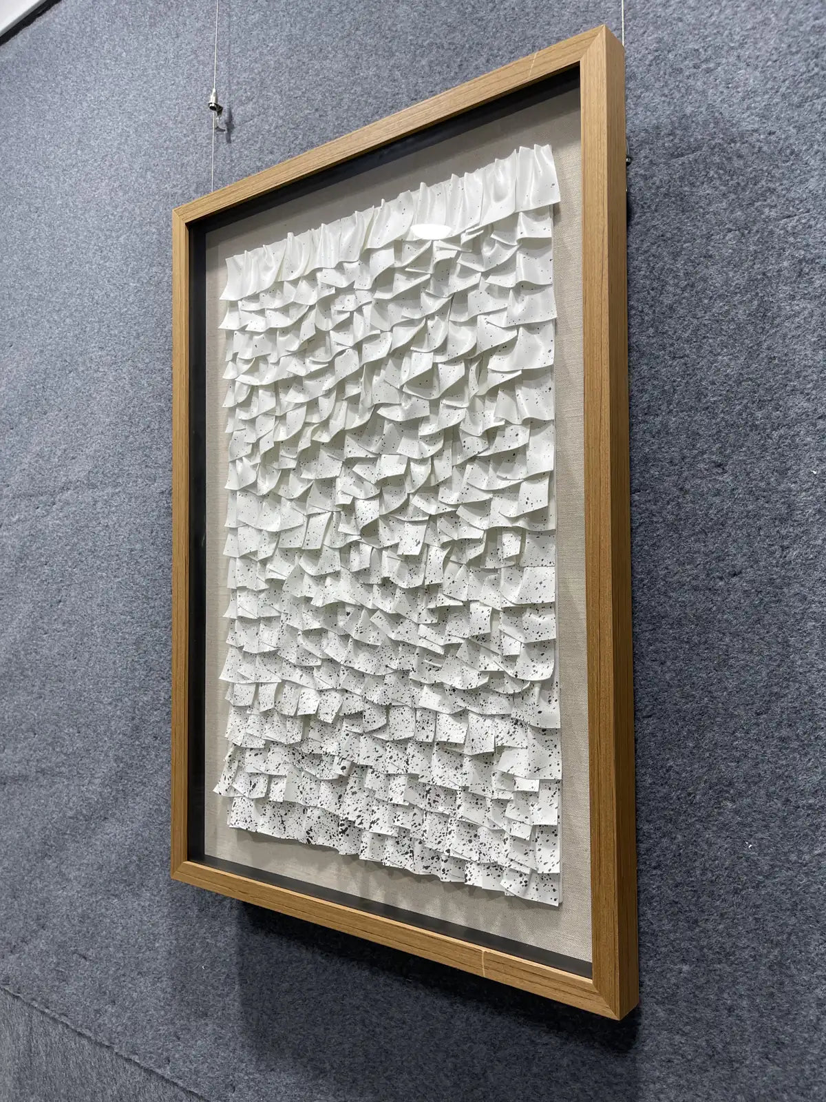 Buff Leather Texture Abstract Wall Decor Vertical Design | Art Smiley Decor UAE