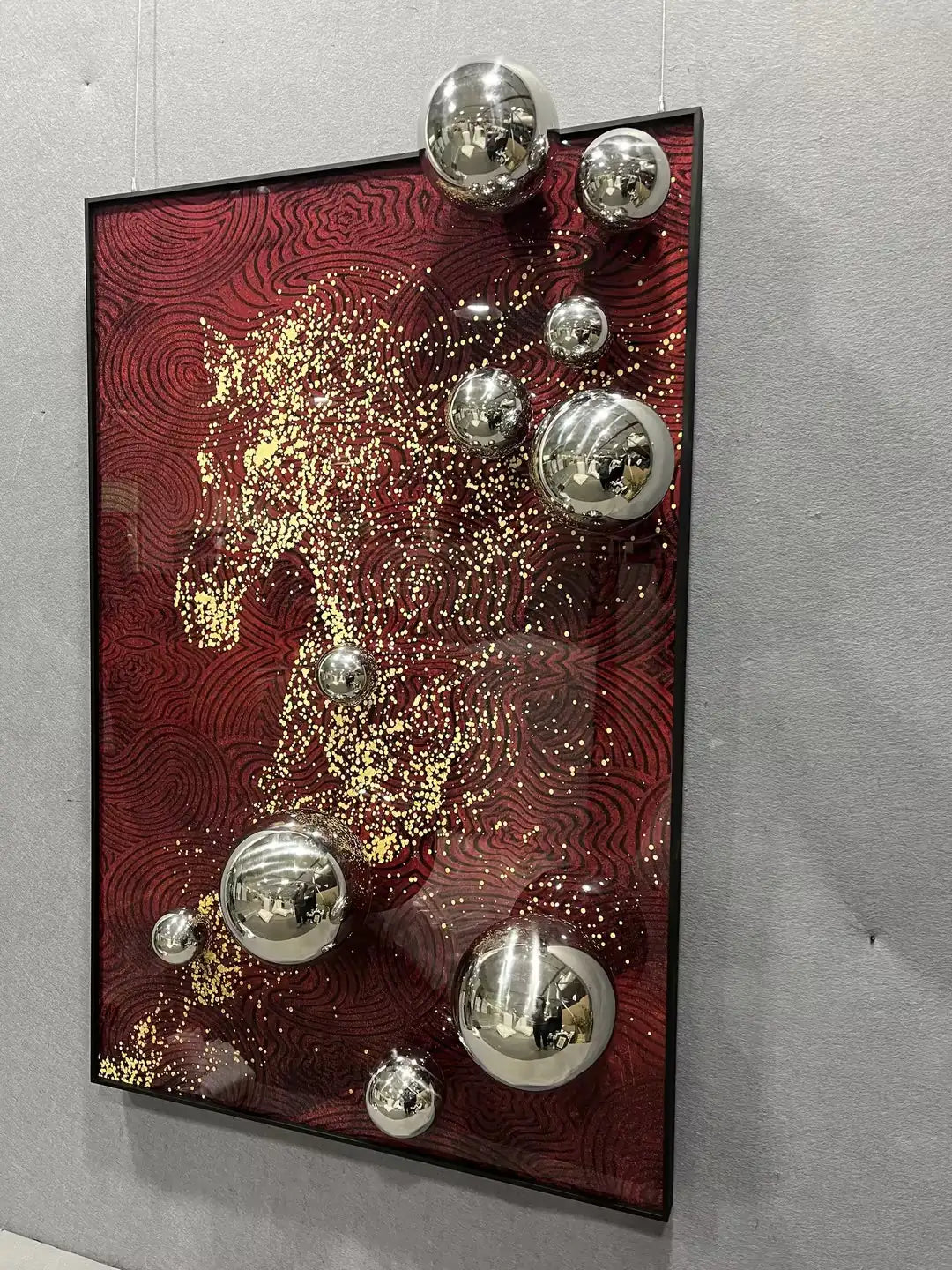 Eggshell Crystal Porcelain Luxury Wall Art Vertical Design | Art Smiley Decor UAE