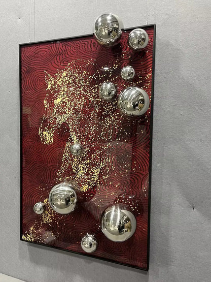 Eggshell Crystal Porcelain Luxury Wall Art Vertical Design | Art Smiley Decor UAE